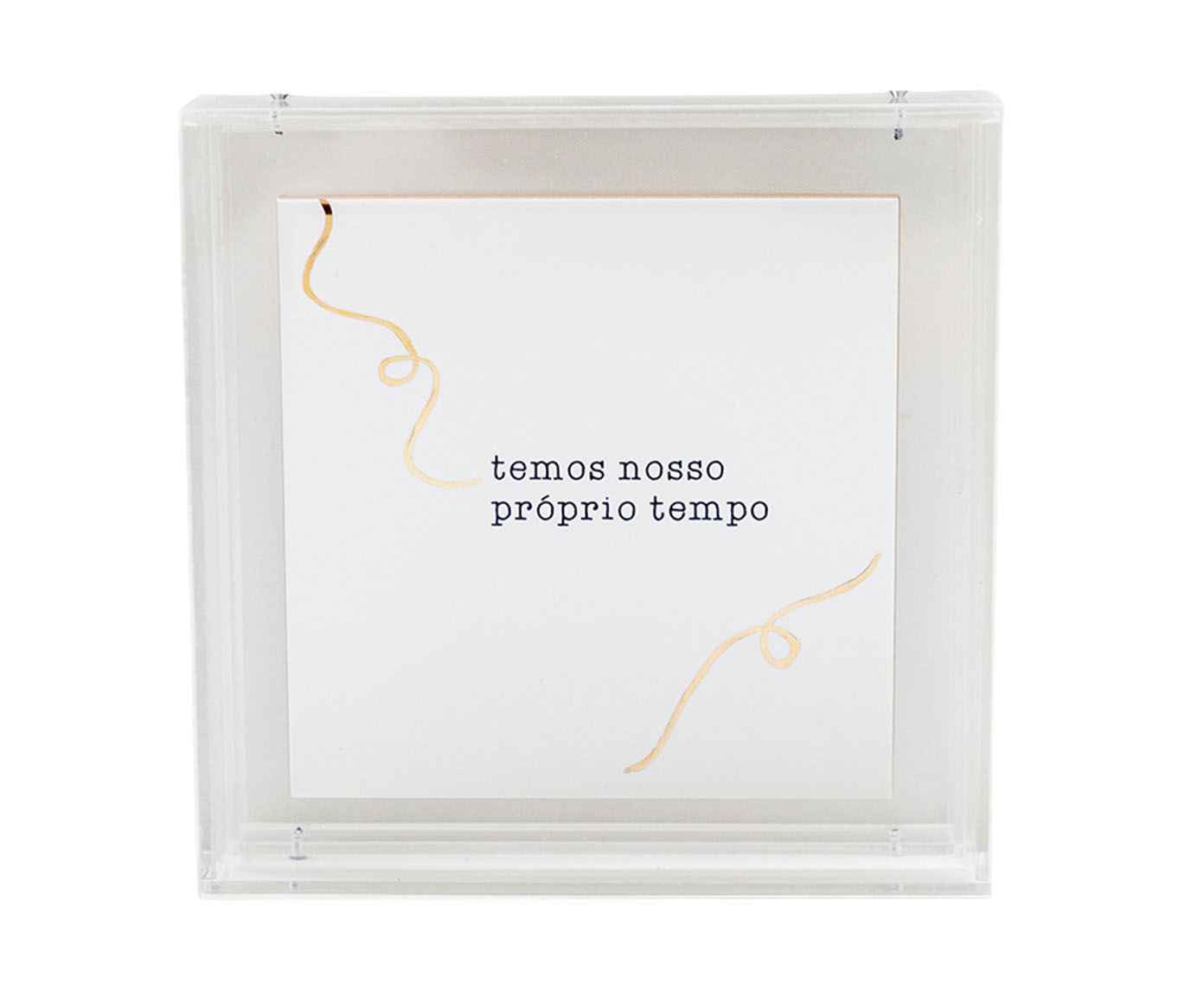 Quadro Caixa Acr&iacute;lico Nosso Tempo Branco - image 0