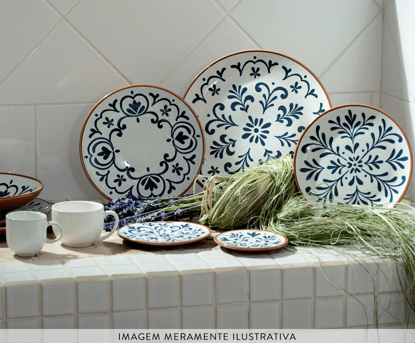 Jogo de Pratos Raso Coup Stoneware Coimbra Abstrato image number 3