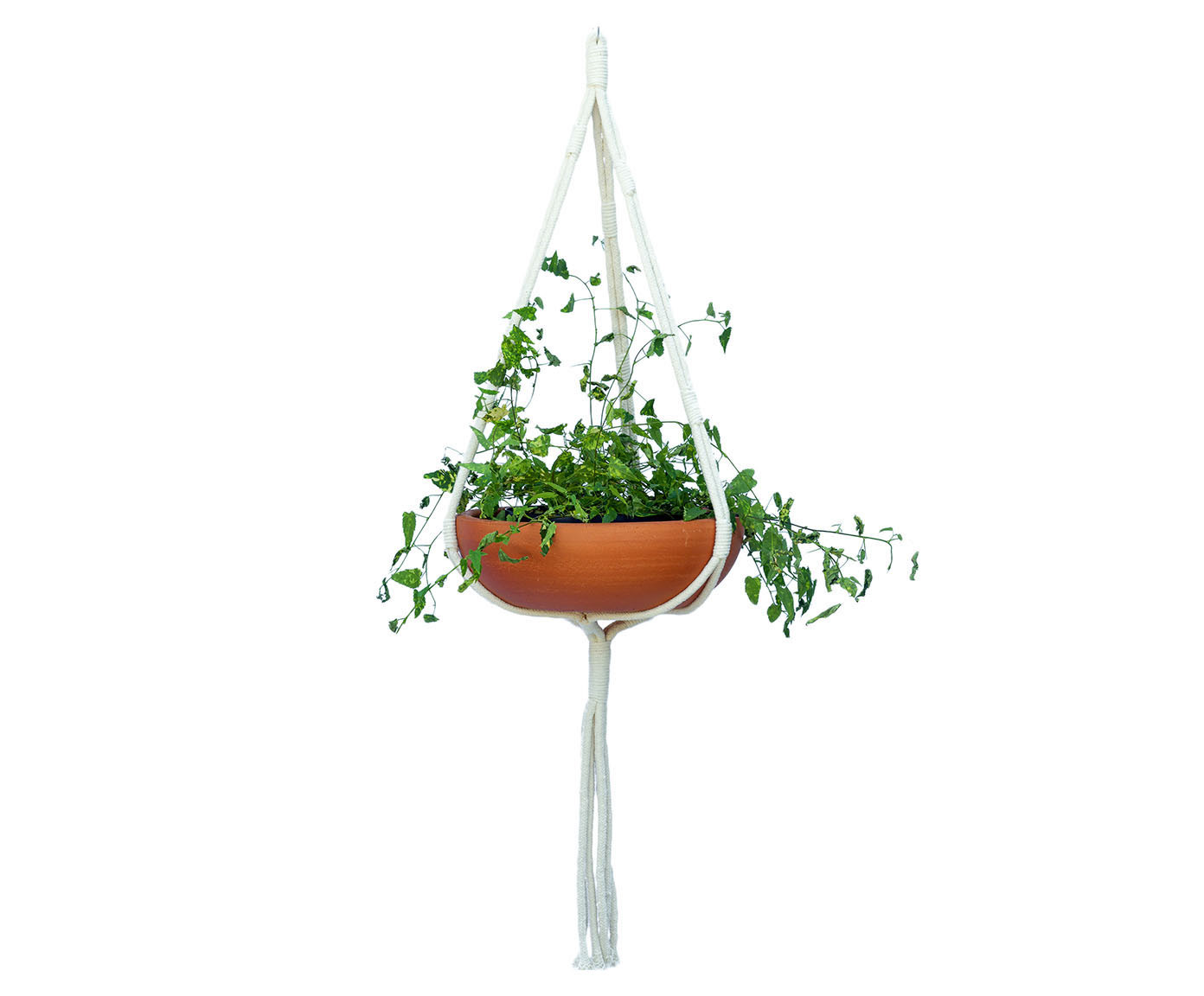 Hanger em Macram&ecirc; Tupi Branco - image 0