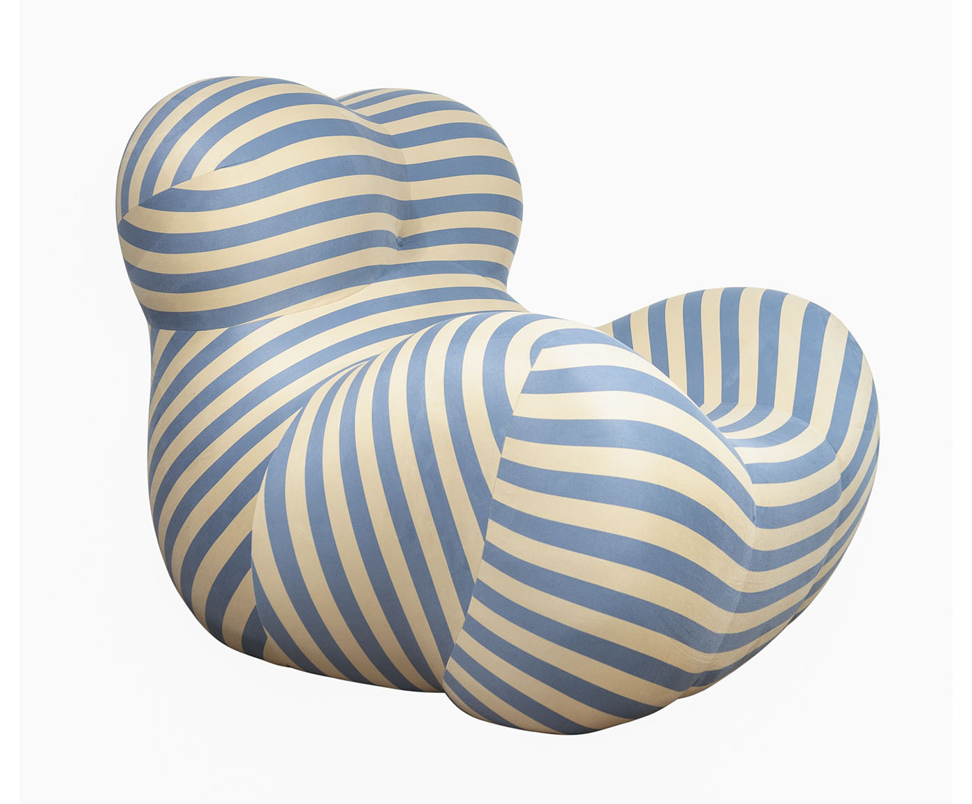 Poltrona com Pufe Femminile - Listrada Azul - image 1