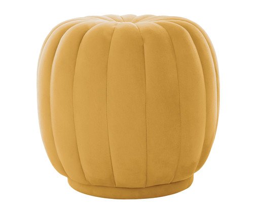 Puff Ava em Veludo Amarelo - image 0