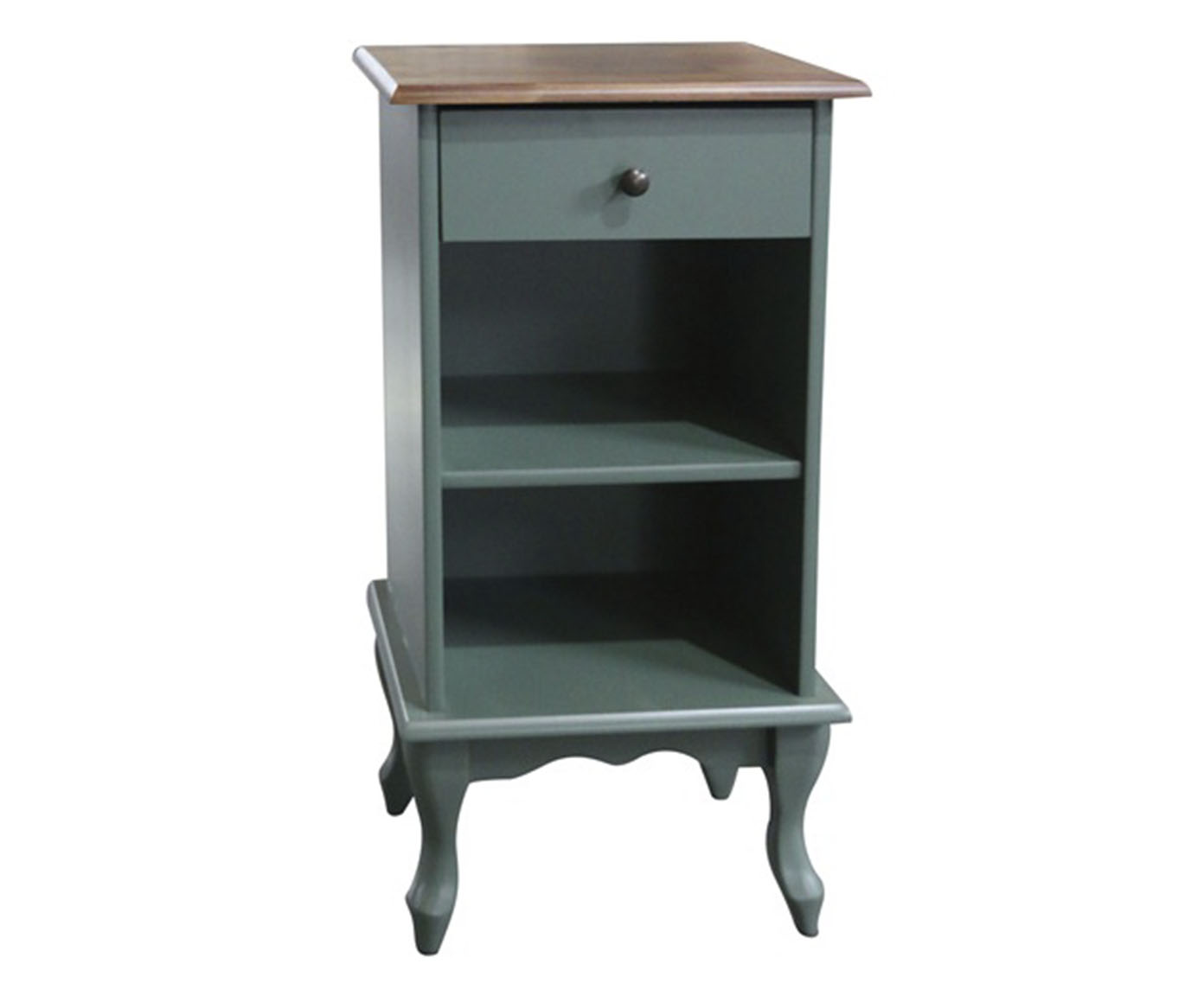Mesa de Cabeceira M&aacute;rtir Verde Kalle e Imbuia Glaser - image 0