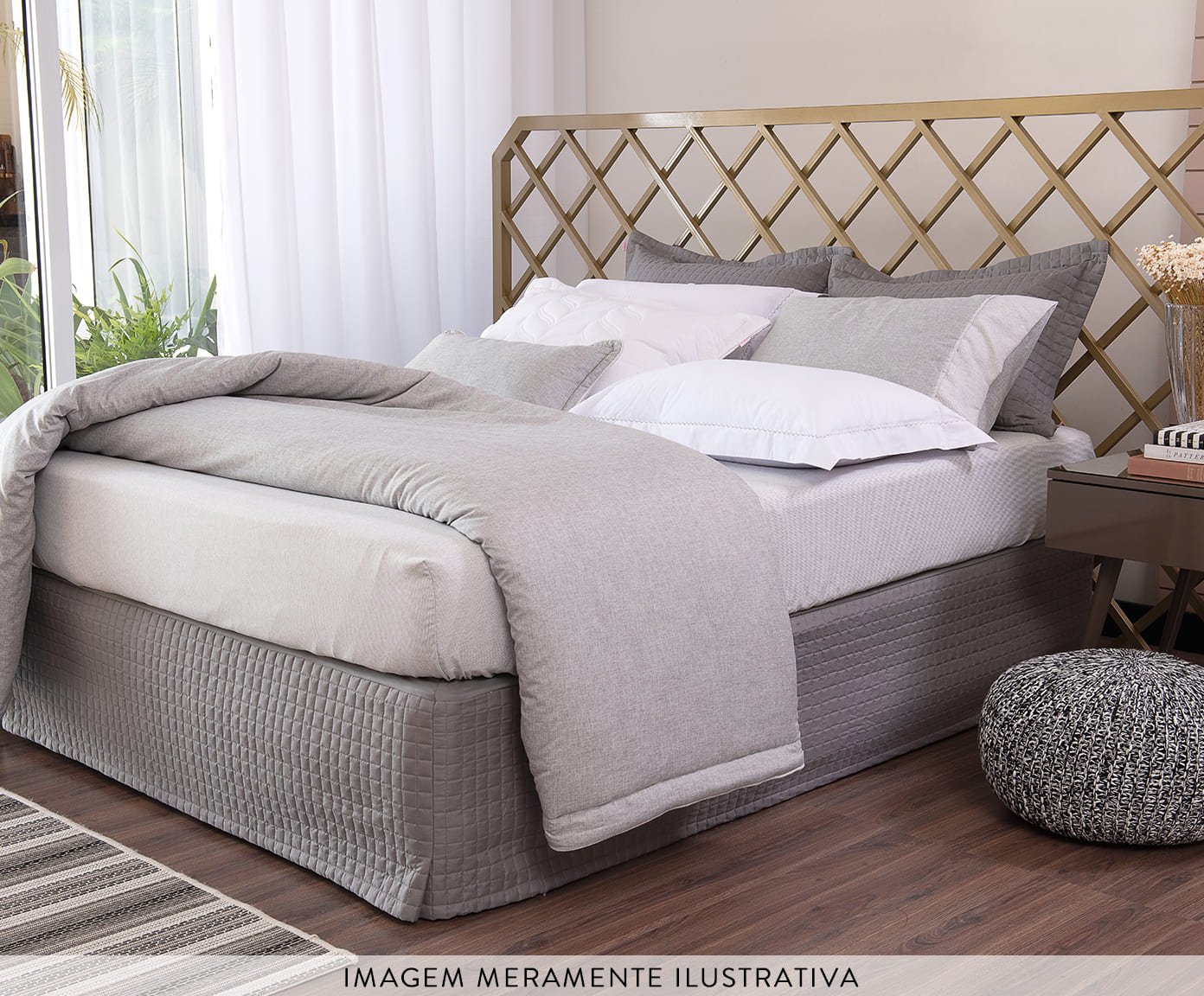 Saia para Cama Box Probox Max Gris - image 1