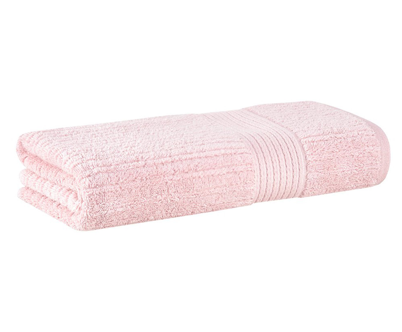 Jogo de Toalhas Fio Penteado Canelado Gigante Rosa Claro - image 1