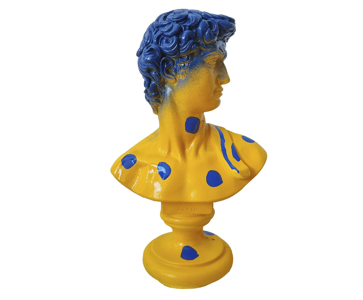 Escultura Davi Amarelo e Azul - image 0