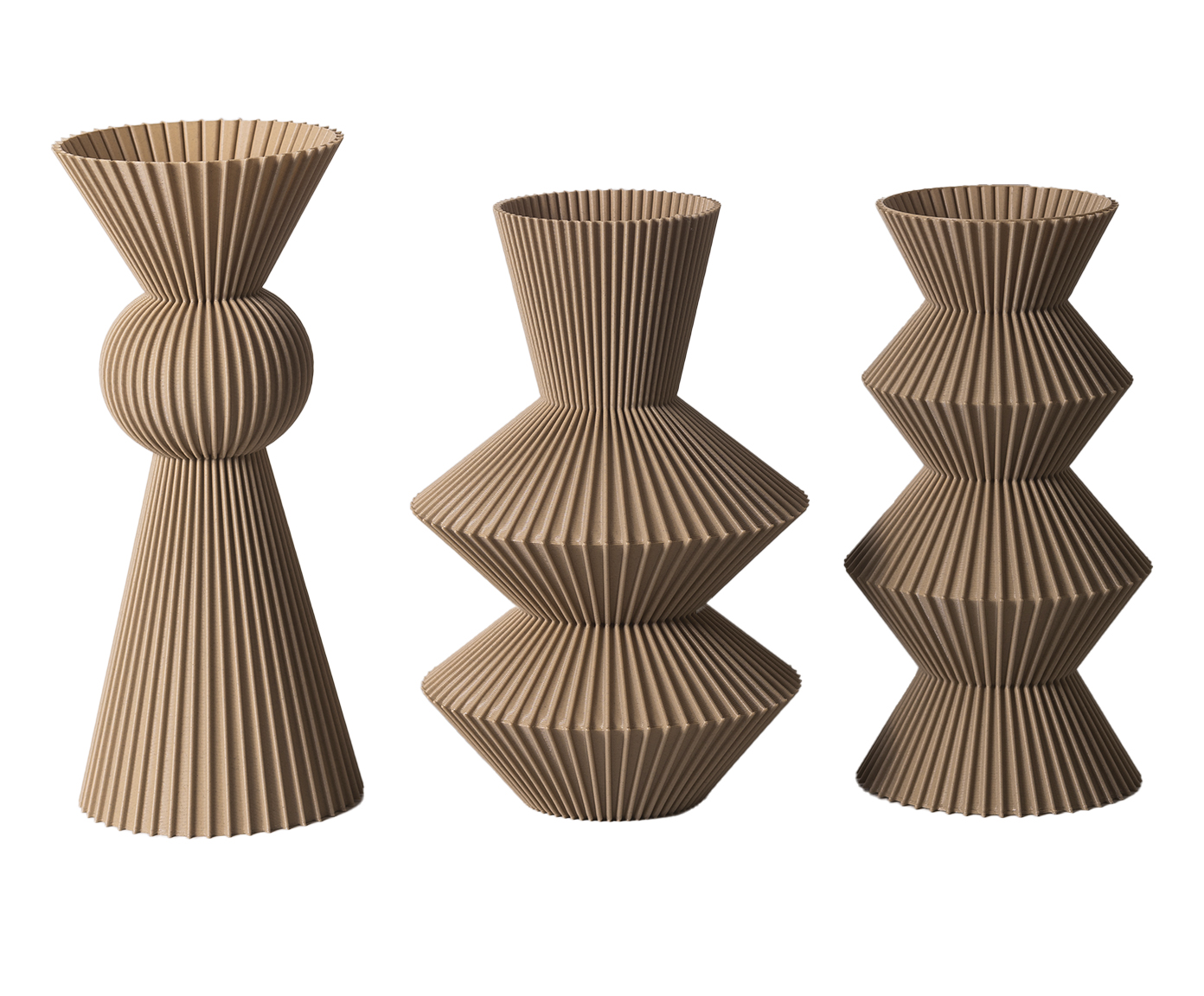 Trio de Vaso Geom&eacute;tricos Filetados - image 0