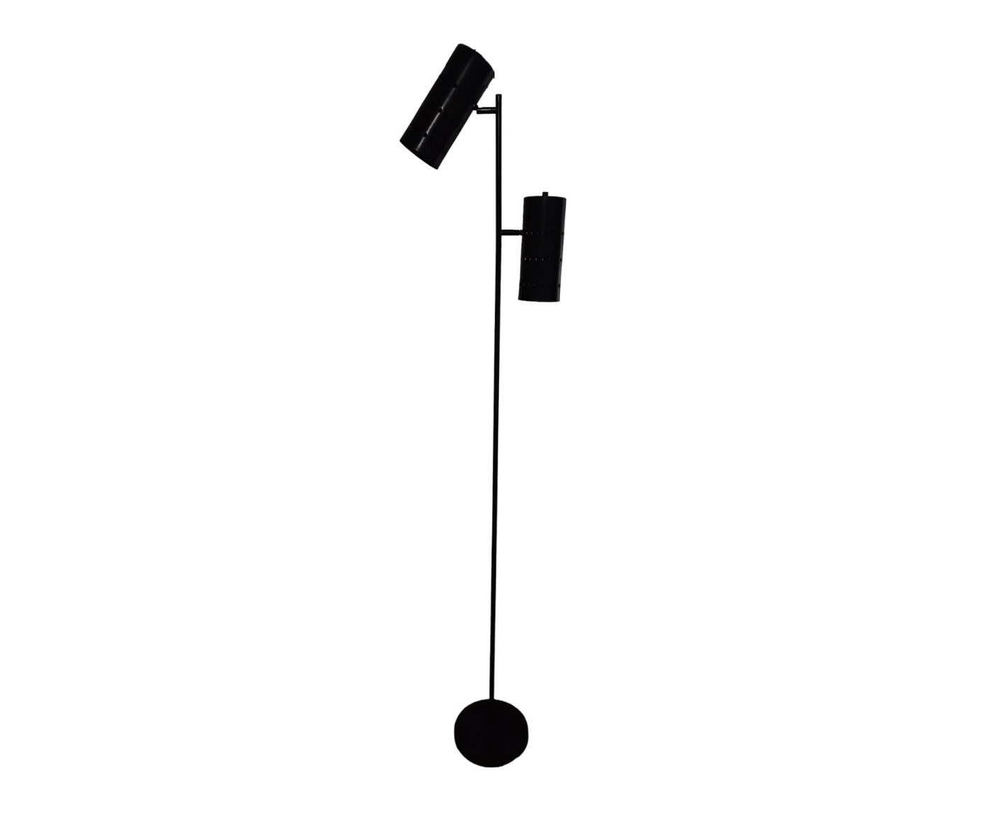 Lumin&aacute;ria de Piso Malfatti com C&uacute;pula Dupla Articulada Preta - image 1