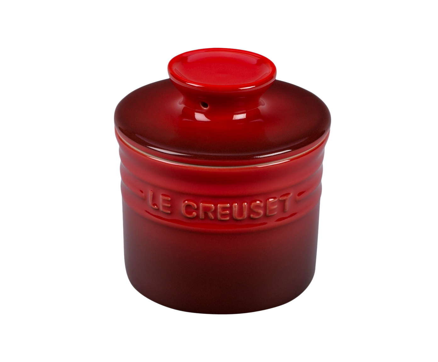 Pote para Manteiga Vermelho - 10X10cm - image 0
