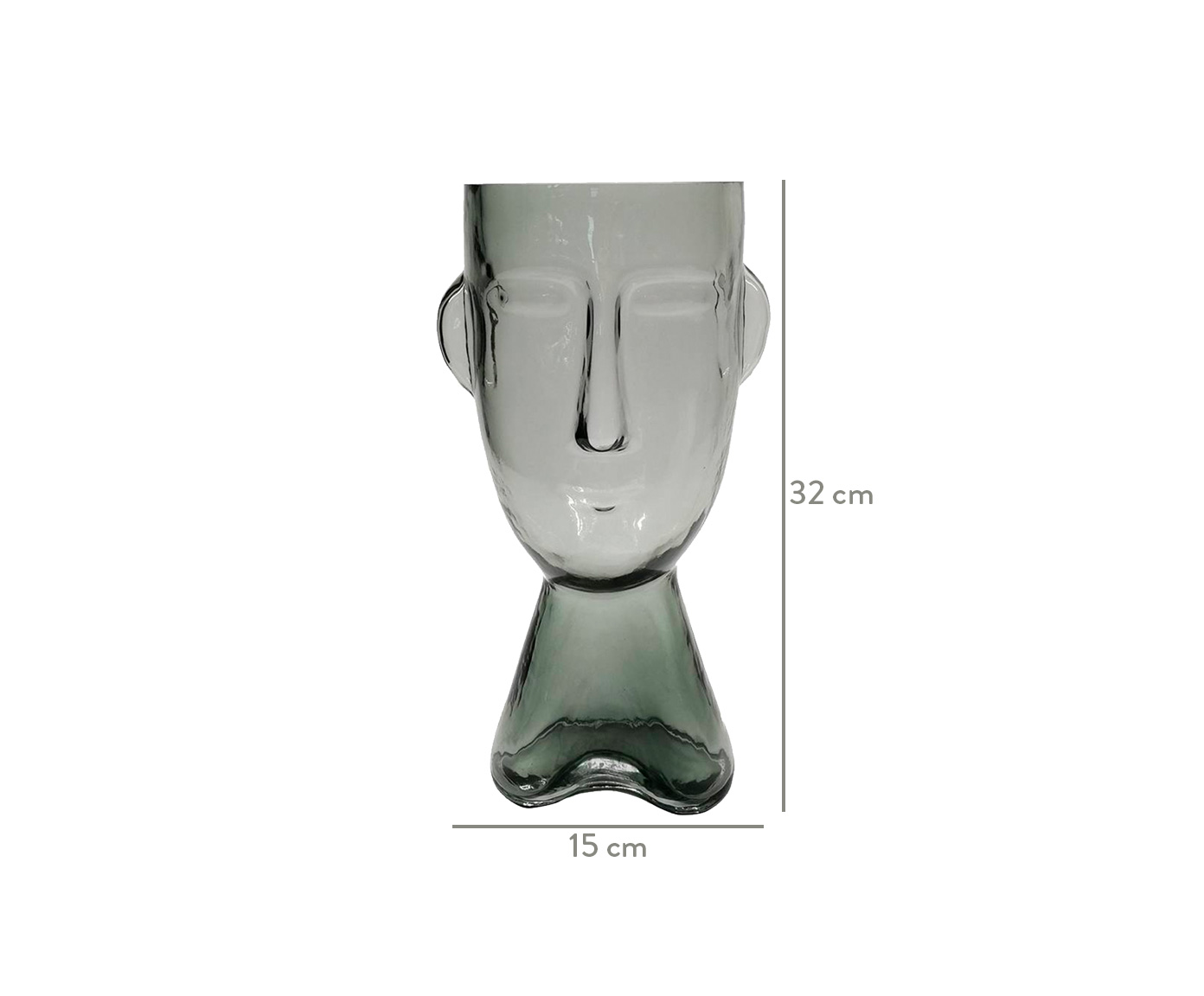 Vaso em Vidro Dom - Fum&ecirc; image number 2