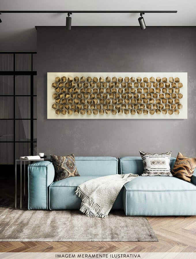 Quadro Big Cubes Dourado image number 2