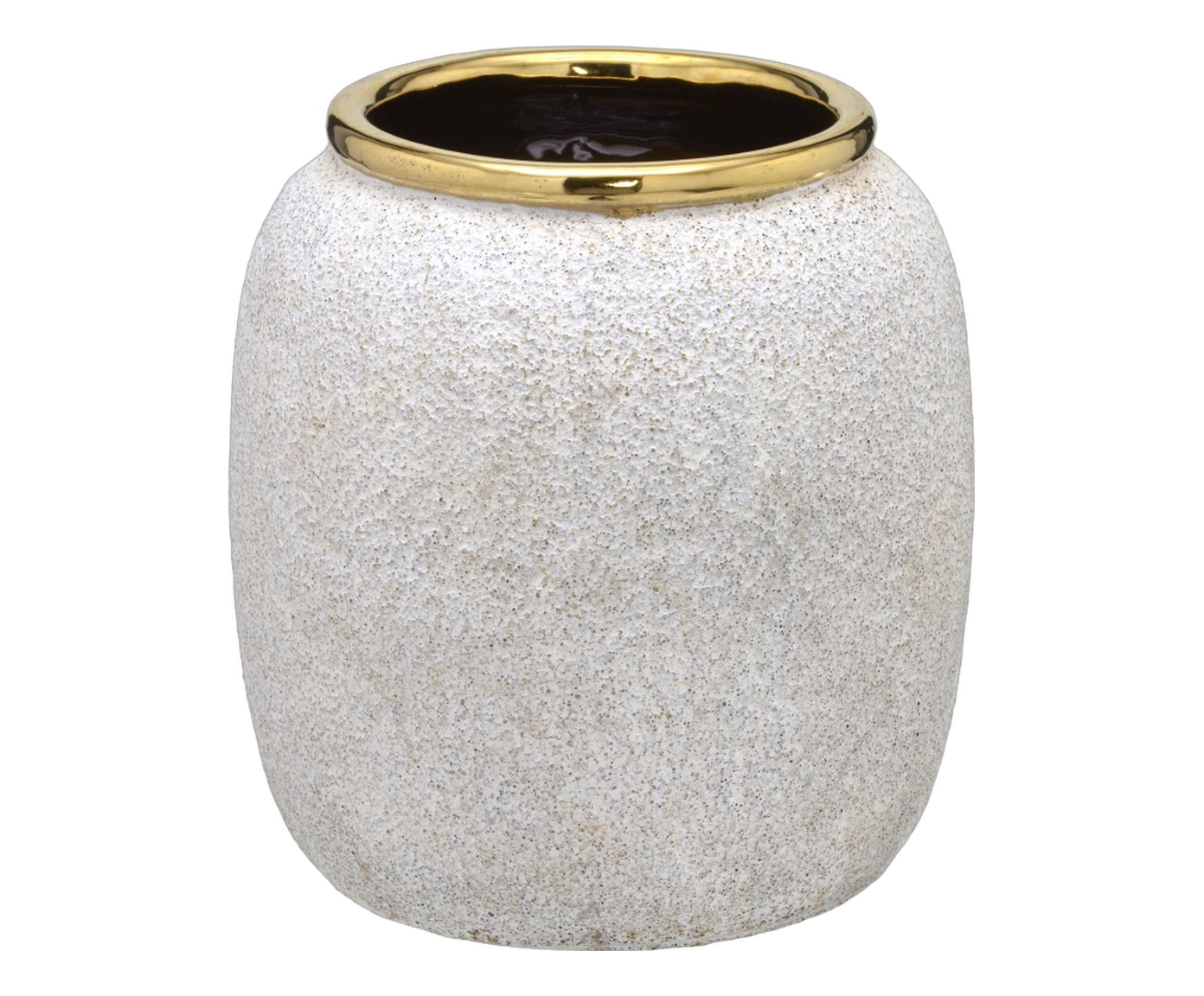 Cachepot Decorativo Botani Cinza e dourado - image 0