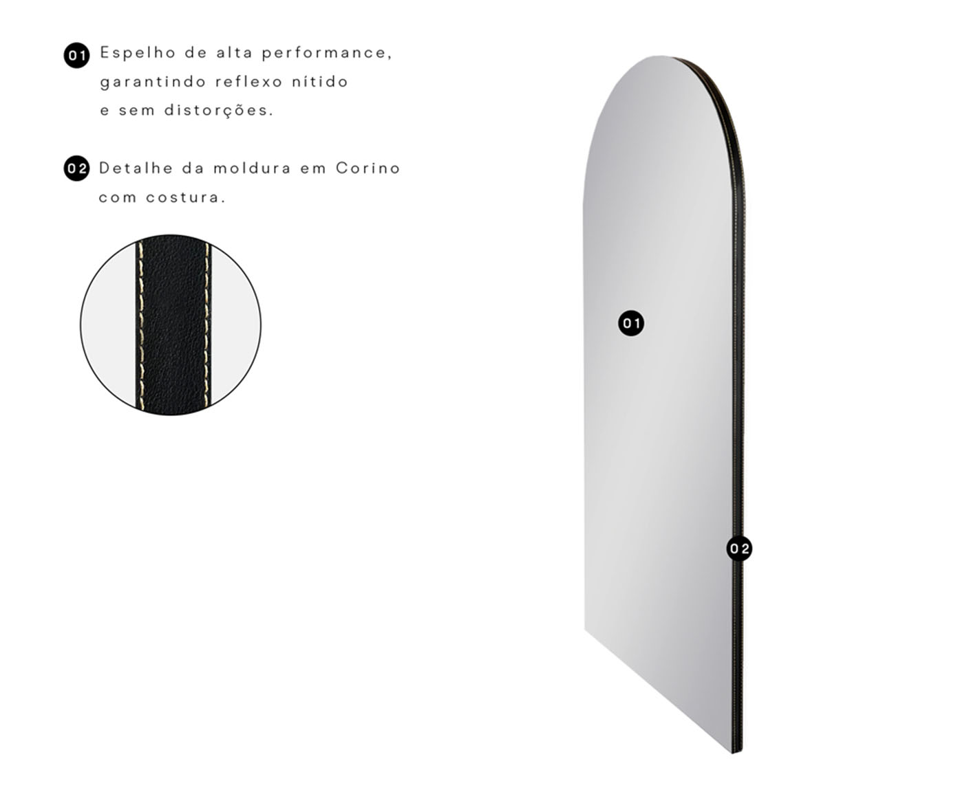 Espelho com Led Smart Marrocos Caramelo image number 4