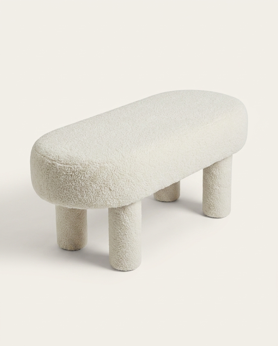 Puff Oval Bold em Boucle Off-White image number 4