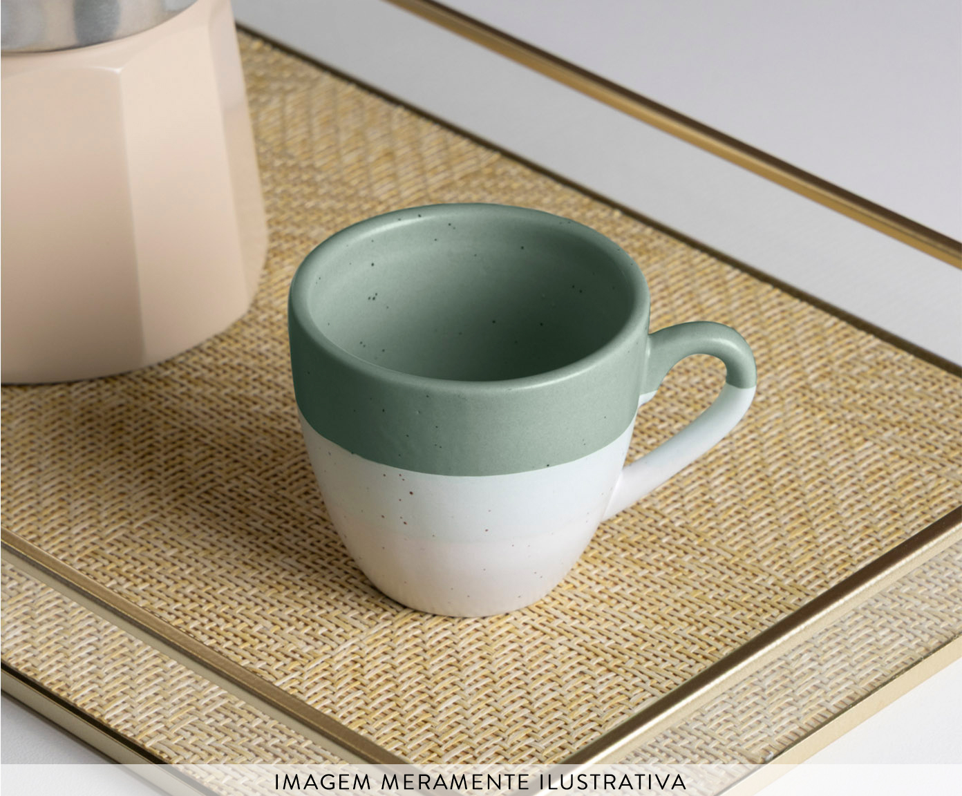 Caneca de Cer&acirc;mica Ombr&eacute; Verde image number 3
