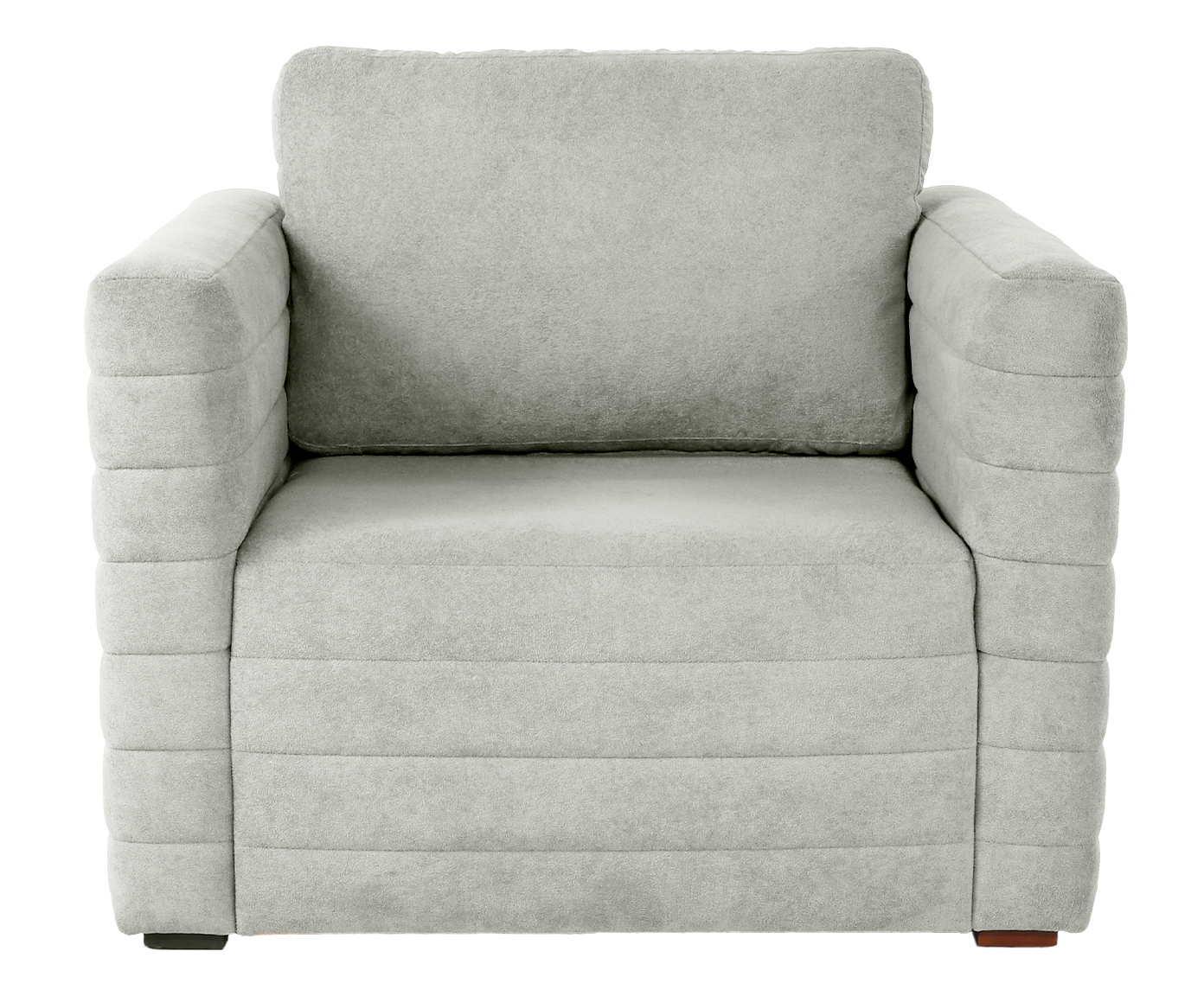 Poltrona Gom em Boucle aveludado - Cinza image number 2