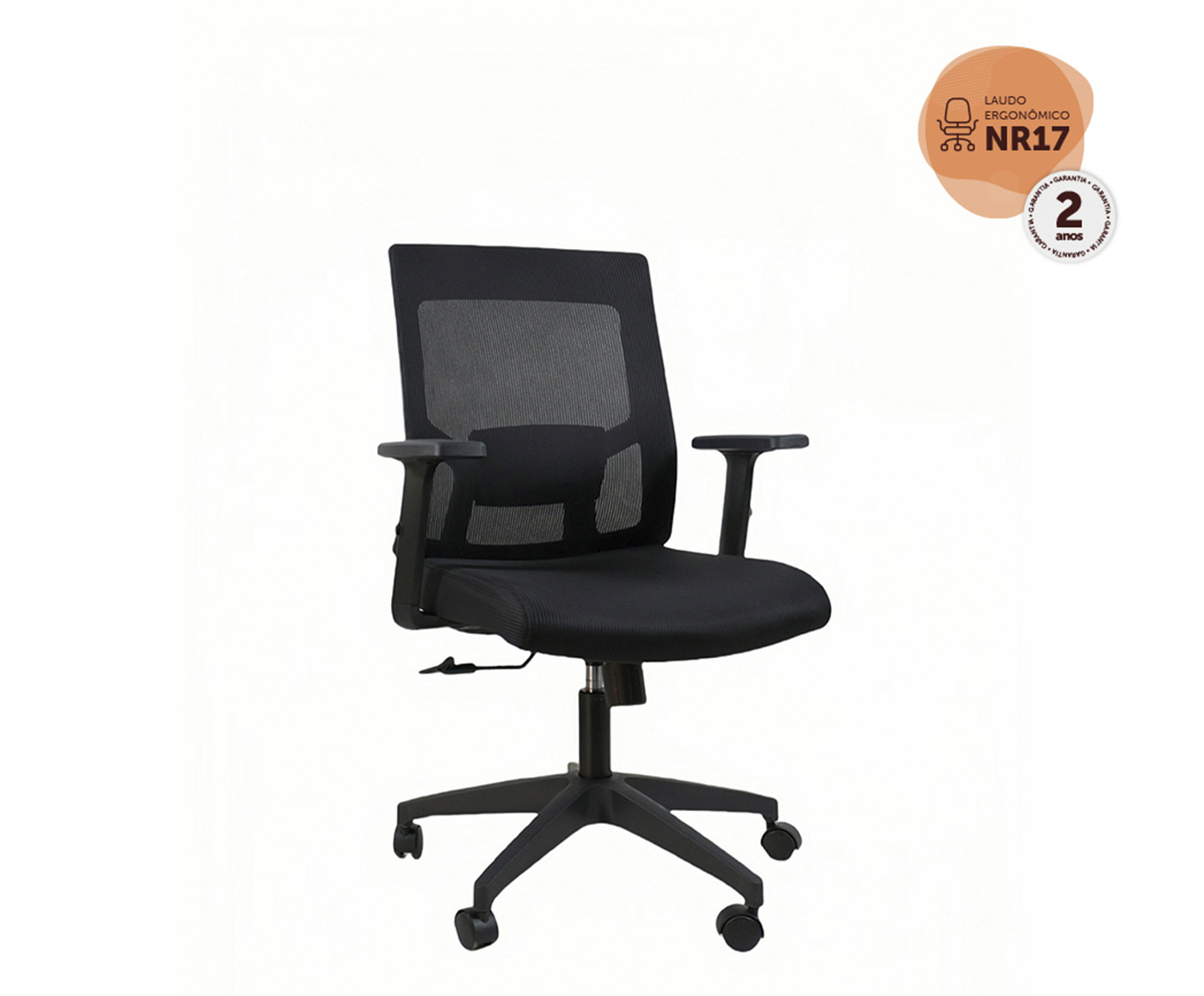 Cadeira Office Dakota Tela Mesh Preta image number 2