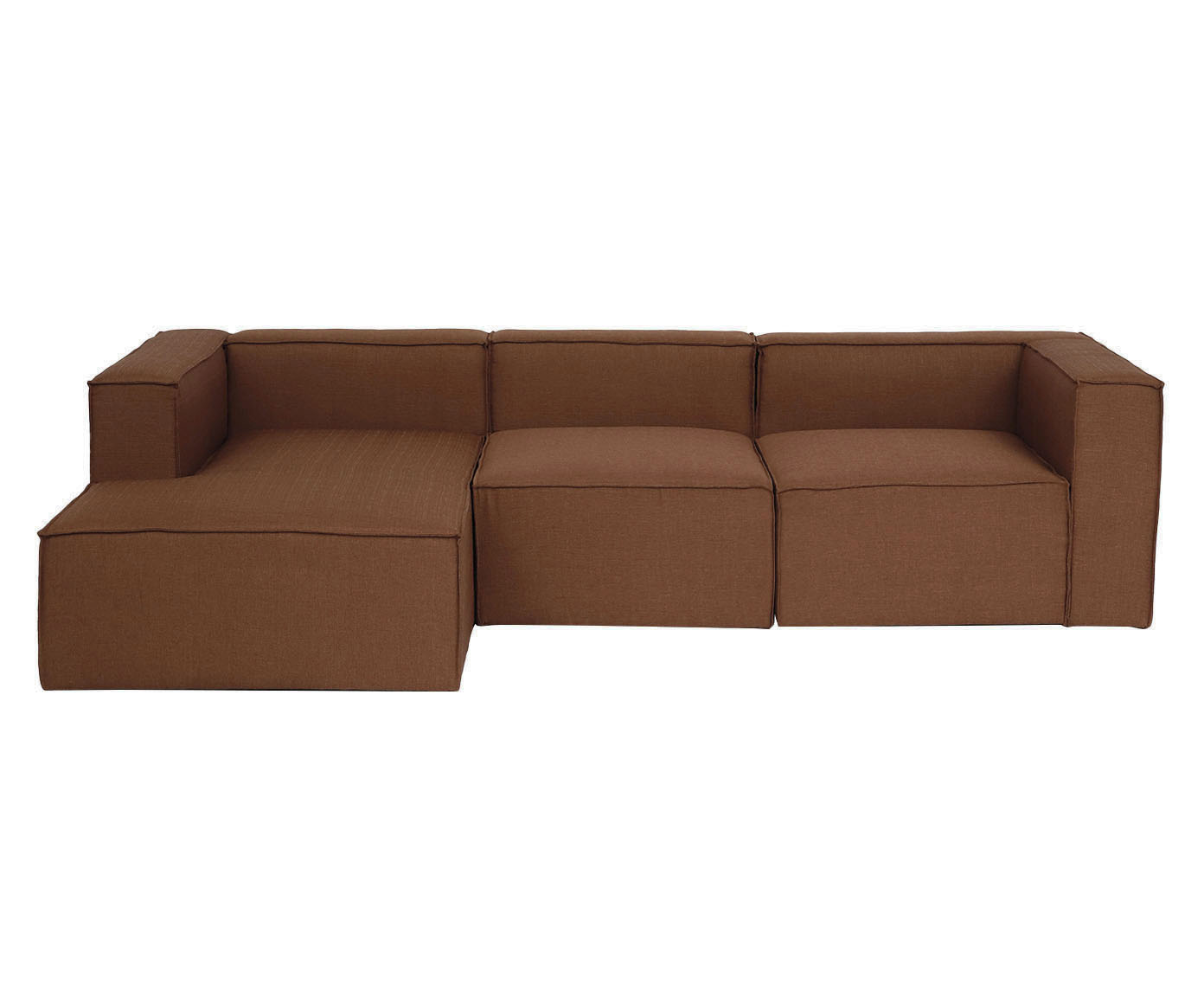 Sof&aacute; 3 M&oacute;dulos Chaise Esquerdo Mensa Terracota - image 0