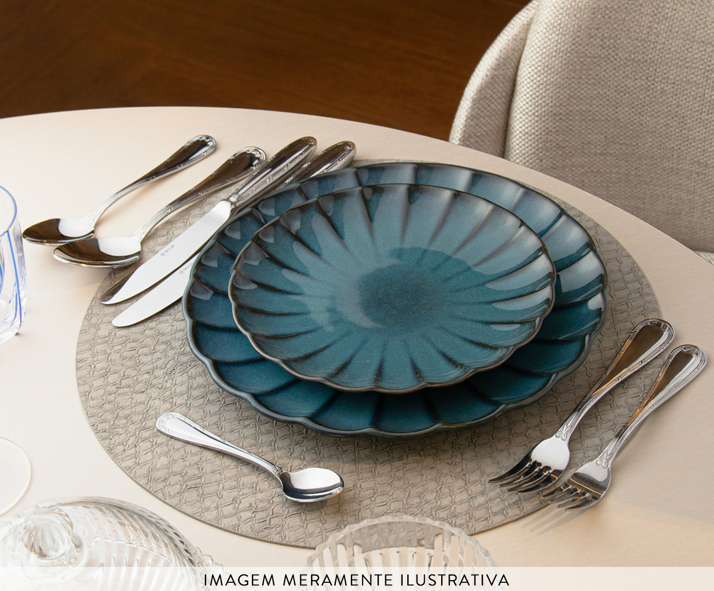 Jogo de Facas de Mesa em Inox com Cabo Oco Crois&eacute; image number 3