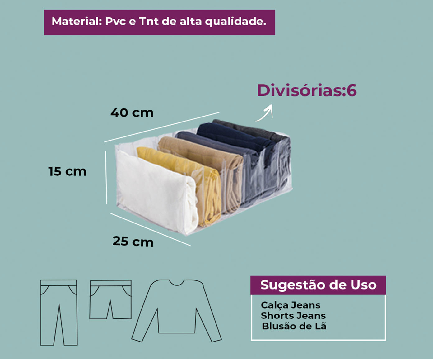 Organizador Colmeia Cristal Premium M1 - image 1
