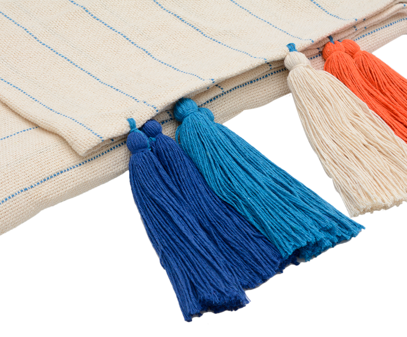 Manta para Sof&aacute; com Tassel Duna - Preta e Bege image number 2