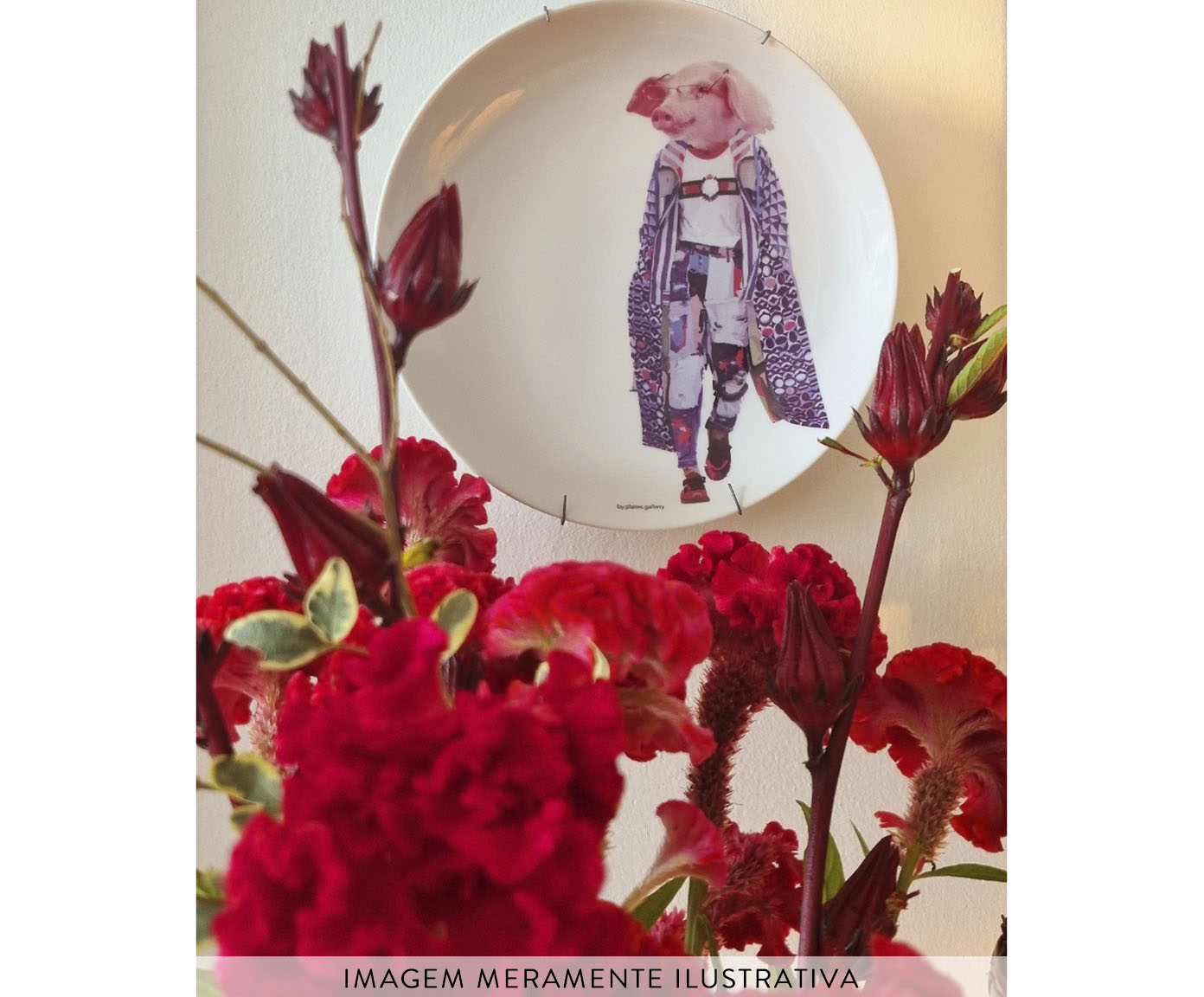 Prato de Porcelana Porco Fashion Arthur image number 5