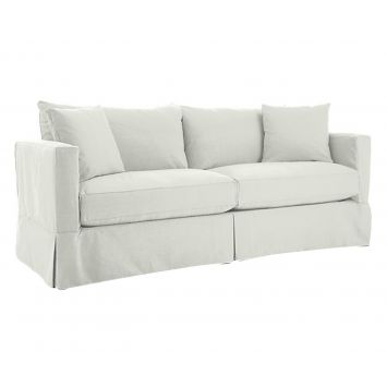 Sof&aacute; com capa de Sarja Remov&iacute;vel Aik Branco - image 0