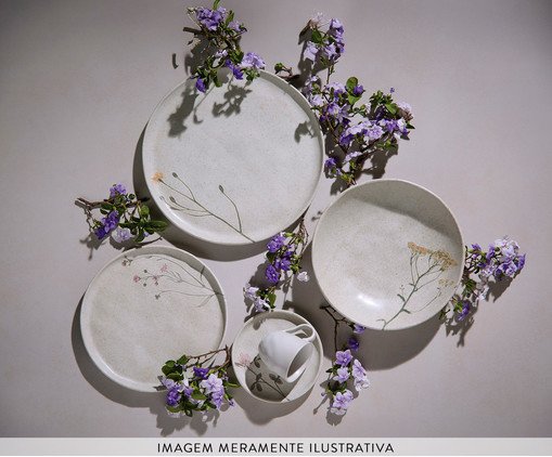 Jogo de Pratos Raso Bio Seiva Floral image number 2