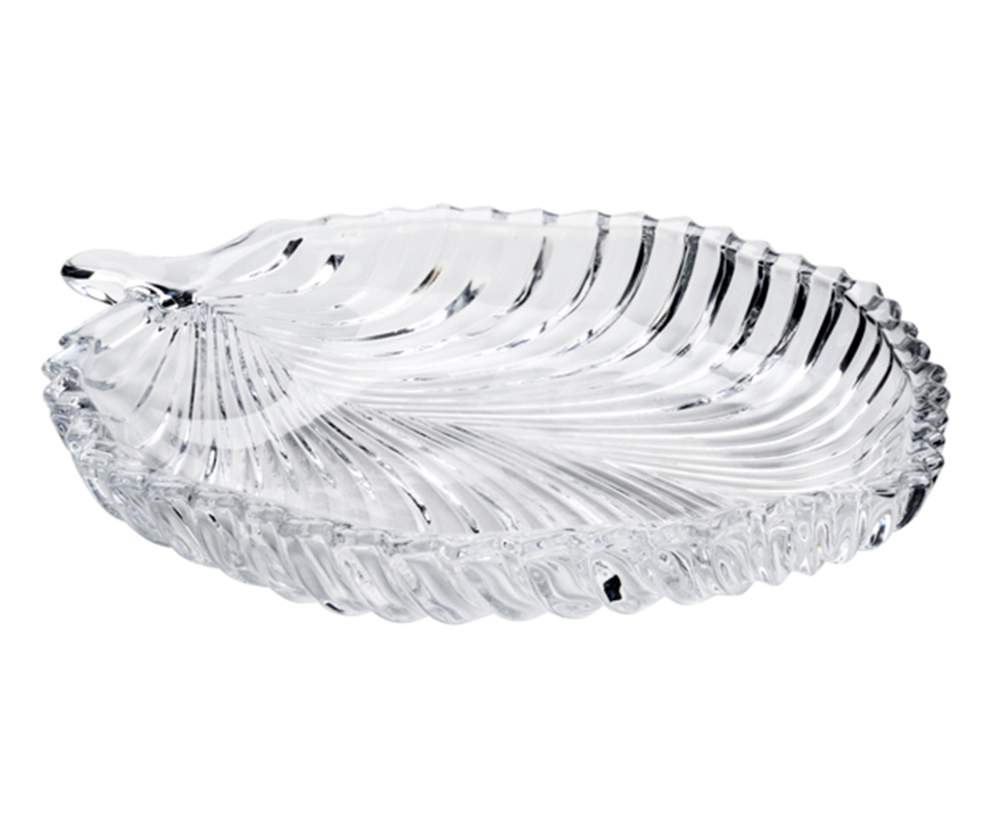 Prato Decorativo em Cristal Leaf - image 0