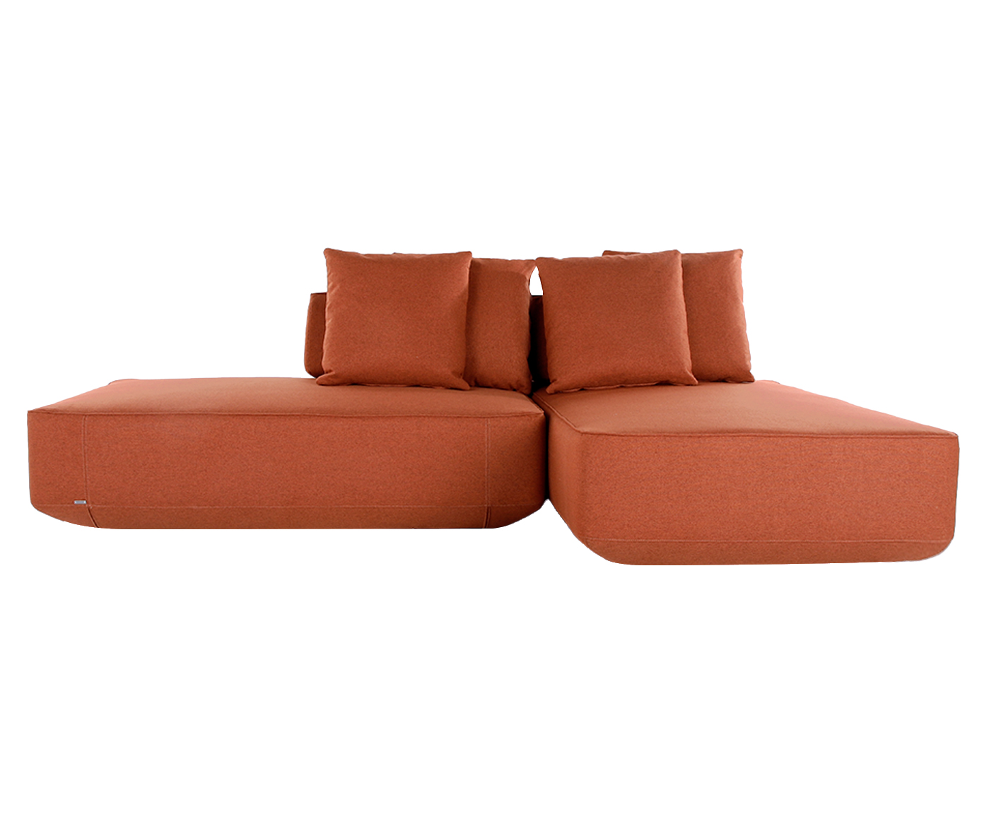 Sof&aacute; Ilha 2 M&oacute;dulos Chaise Ipu&atilde; Terracota image number 1