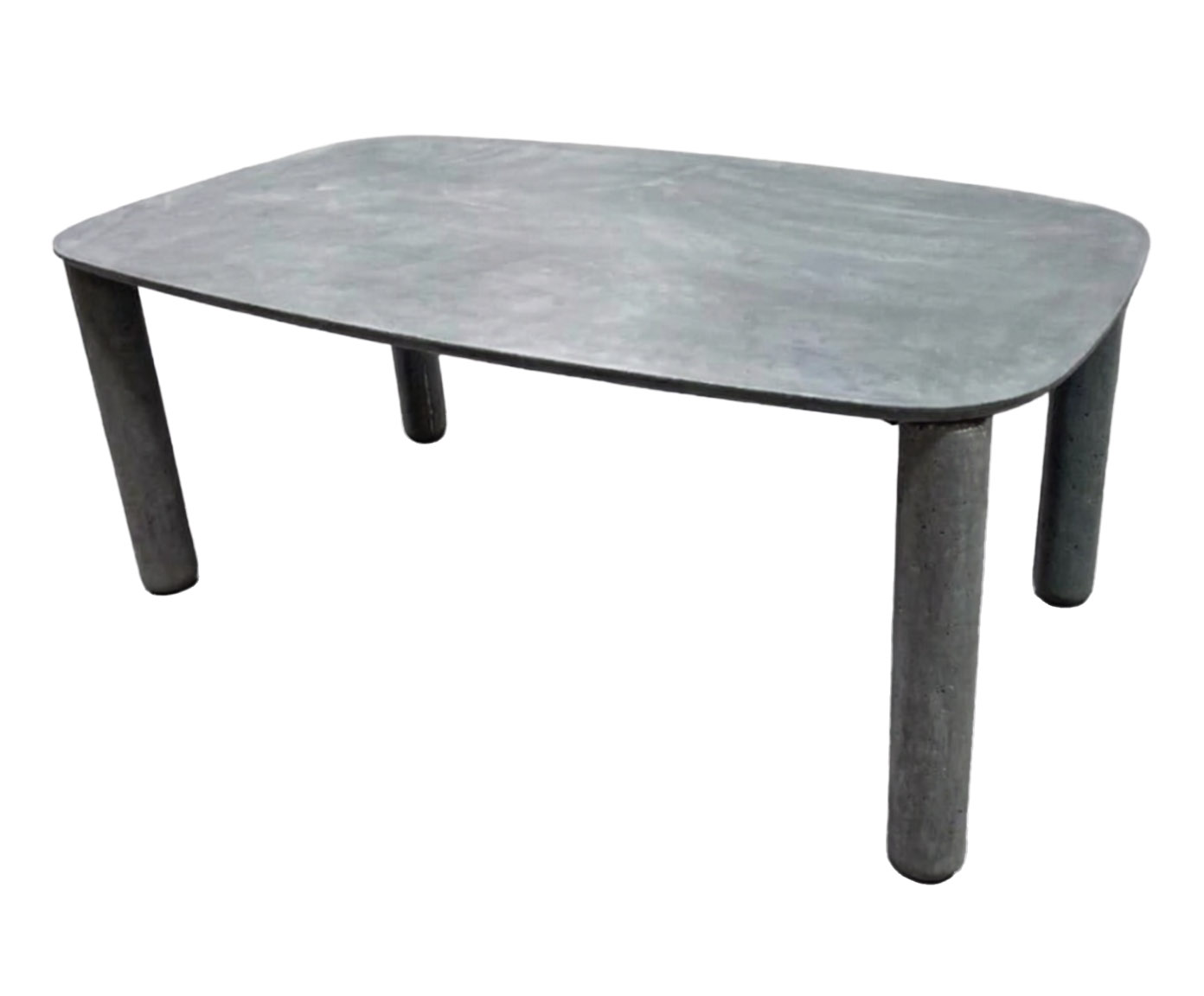 Mesa de Jantar Pilotis com Tampo P&eacute;treo Cinza Escuro - image 0