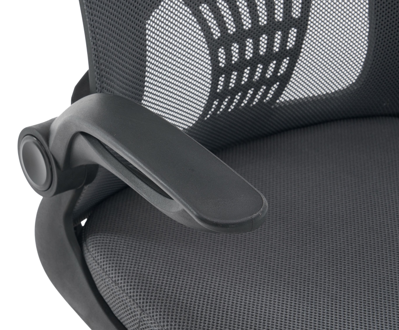 Office Baltimore com Apoio Tela Mesh Grafite Base Preta image number 5