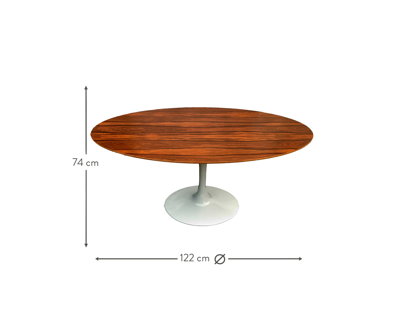 Mesa Saarinen Oval Pau Ferro Base Branca - image 1