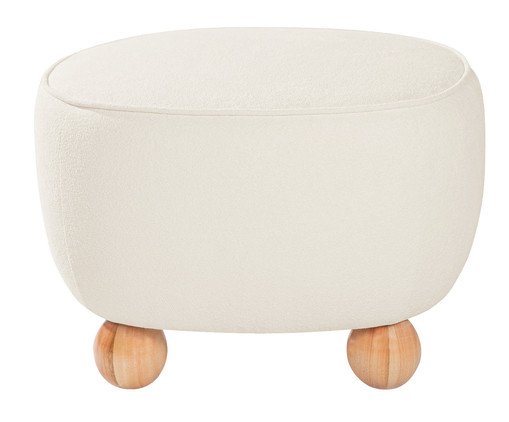 Puff Ball Feet em Boucle Aveludado Branco image number 2