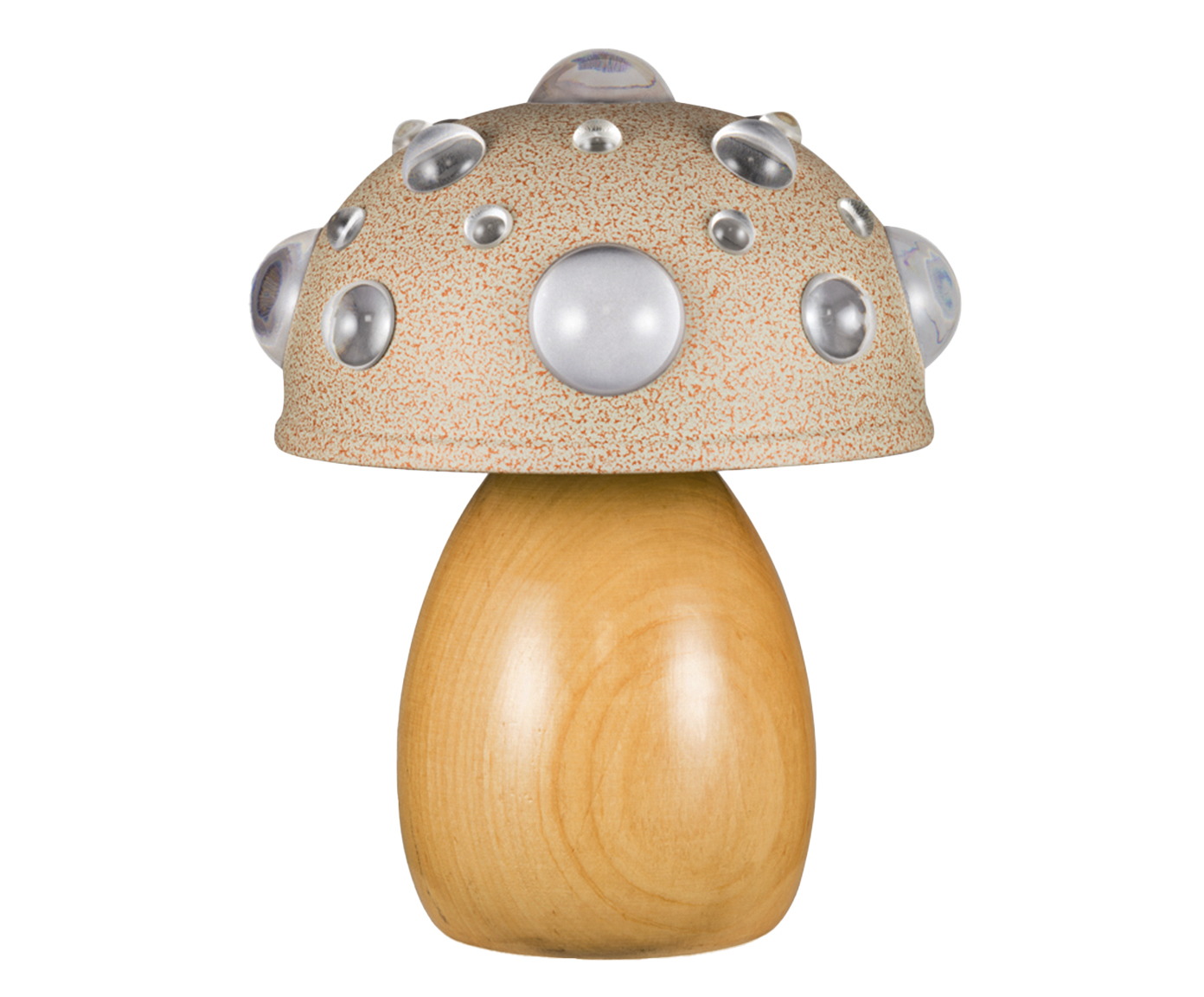 Lumin&aacute;ria Mini Cogumelo Coral e Marfim - image 0