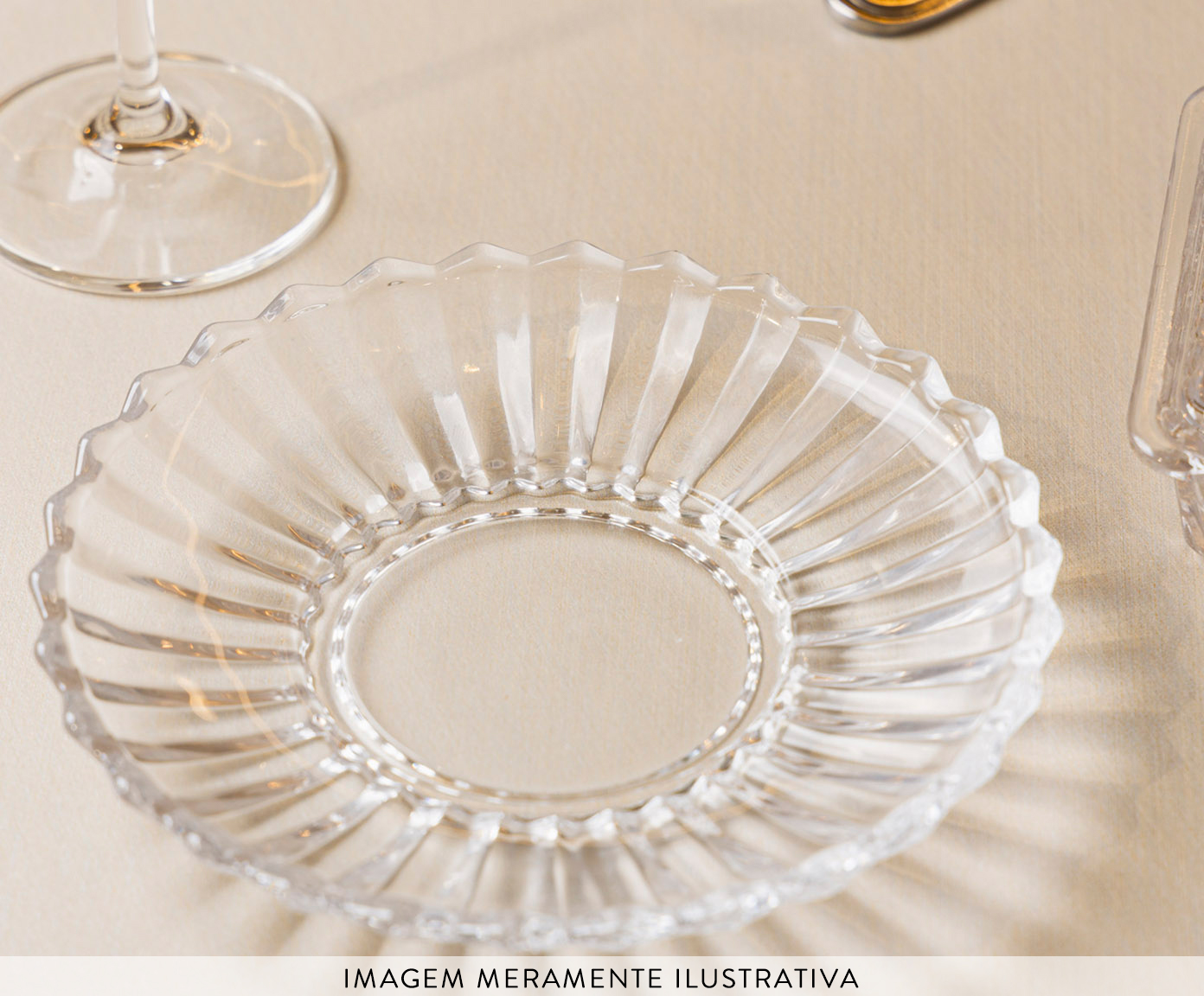 Jogo de Pratos para Doce de Cristal Geneva image number 4