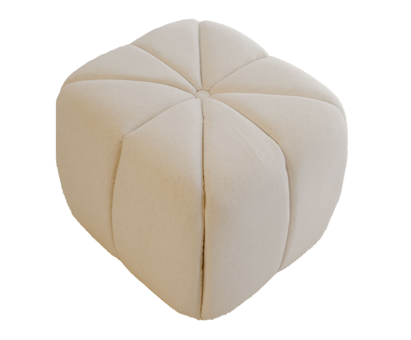 Puff Flor Linho Off-White - image 0