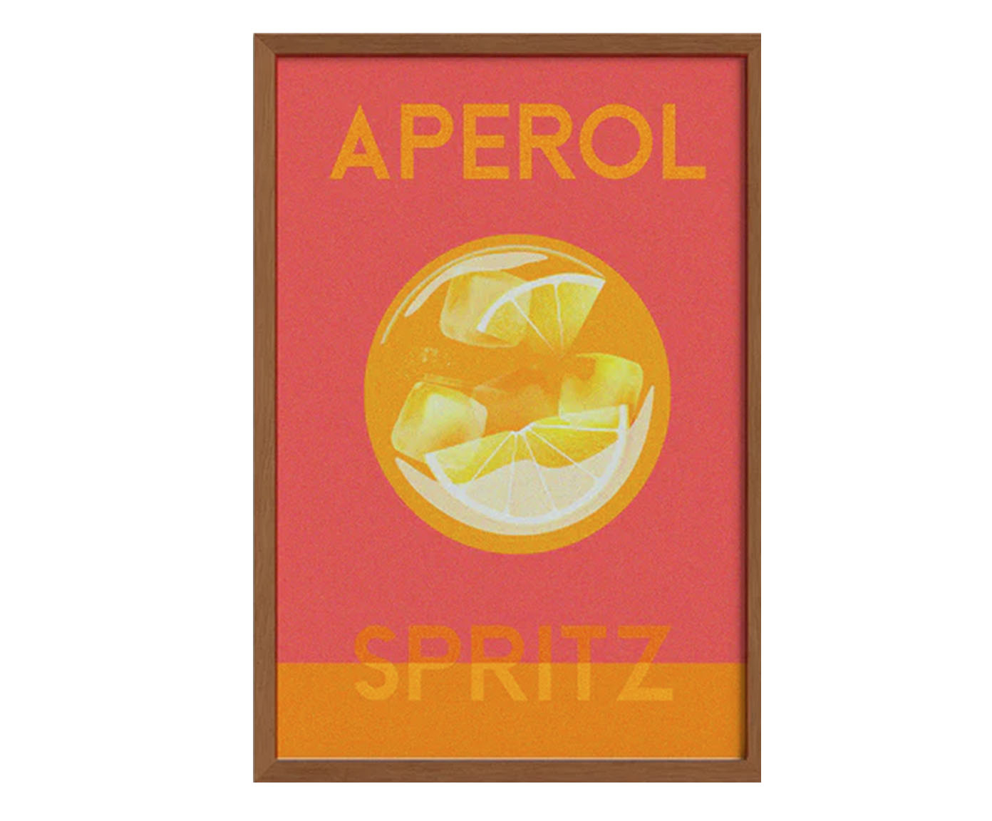 Quadro Aperol Pixel com Moldura em Madeira - image 0