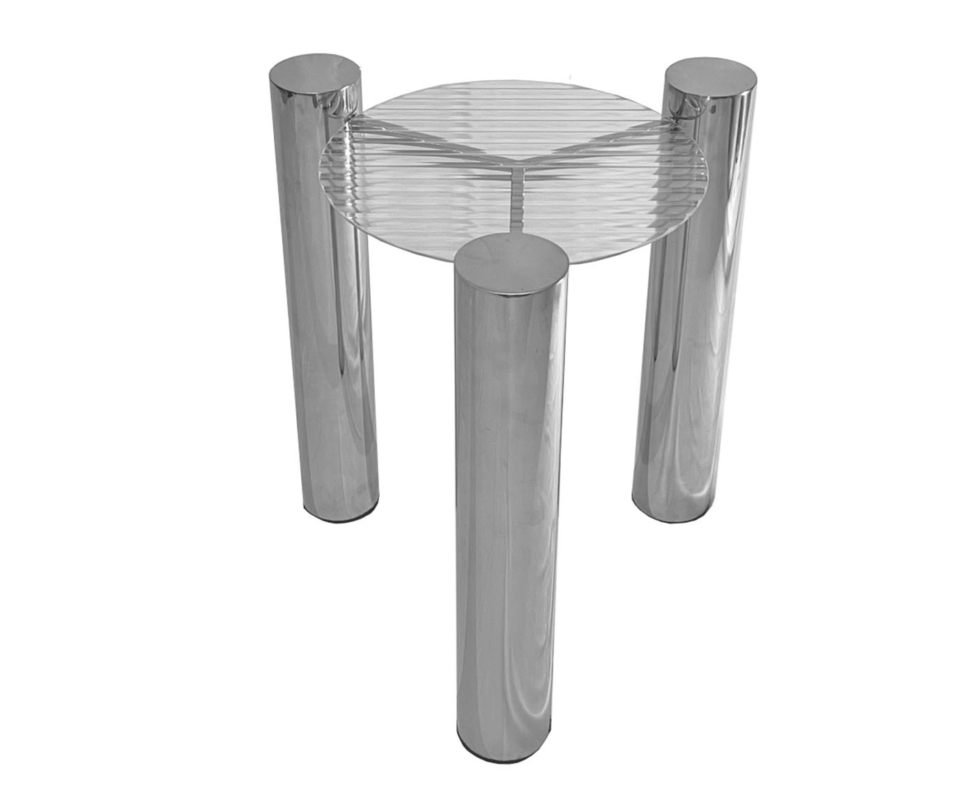 Mesa Lateral Loren com Vidro Canelado - image 0