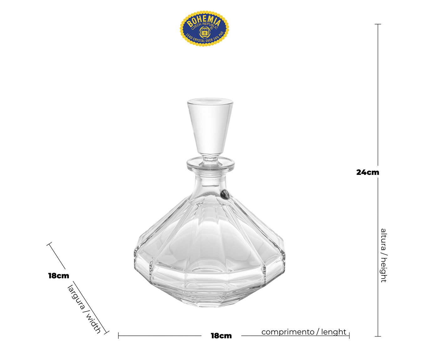 Decanter em Cristal M&aacute;rtir image number 2