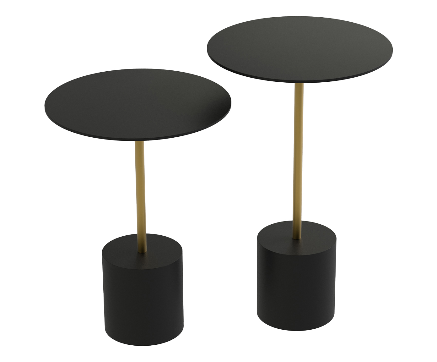 Conjunto Mesa de Canto Parma Preta - image 0
