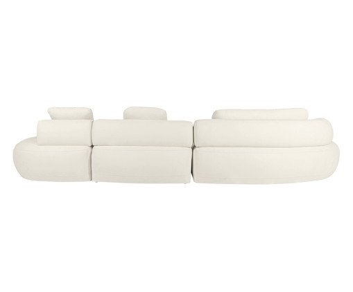 Sof&aacute; Laguna by Elle - Chaise Direita Boucle Off White VIII image number 4