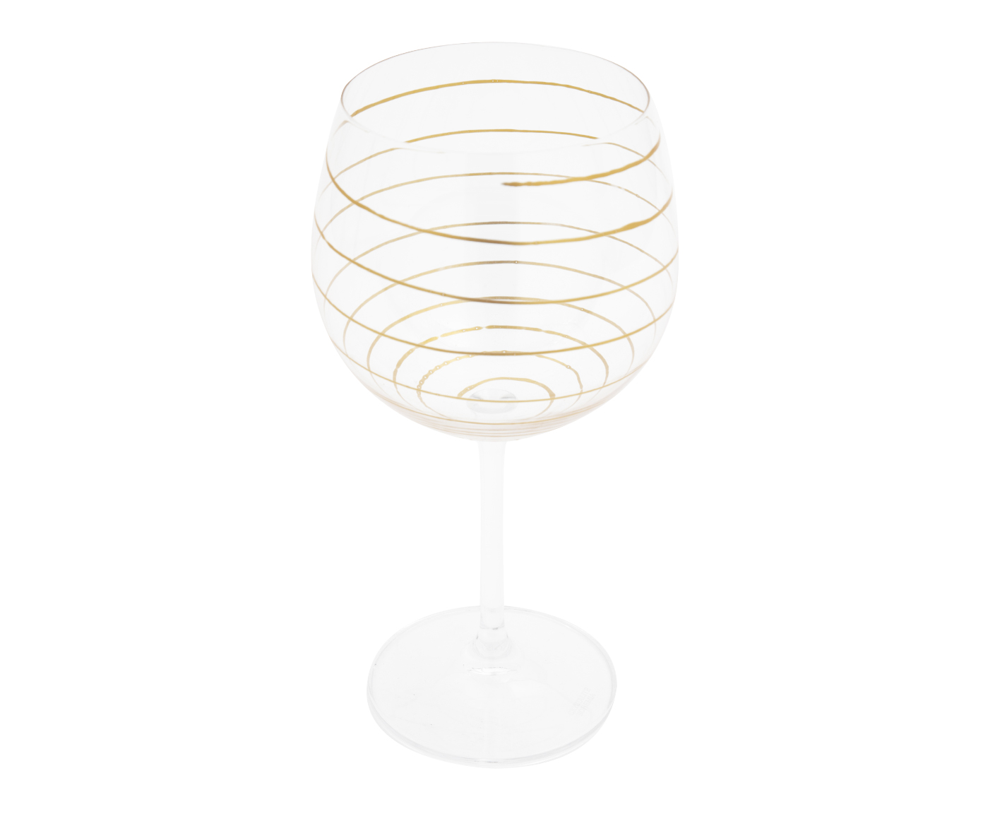 Ta&ccedil;a de Gin em Cristal Espiral Dourado image number 2