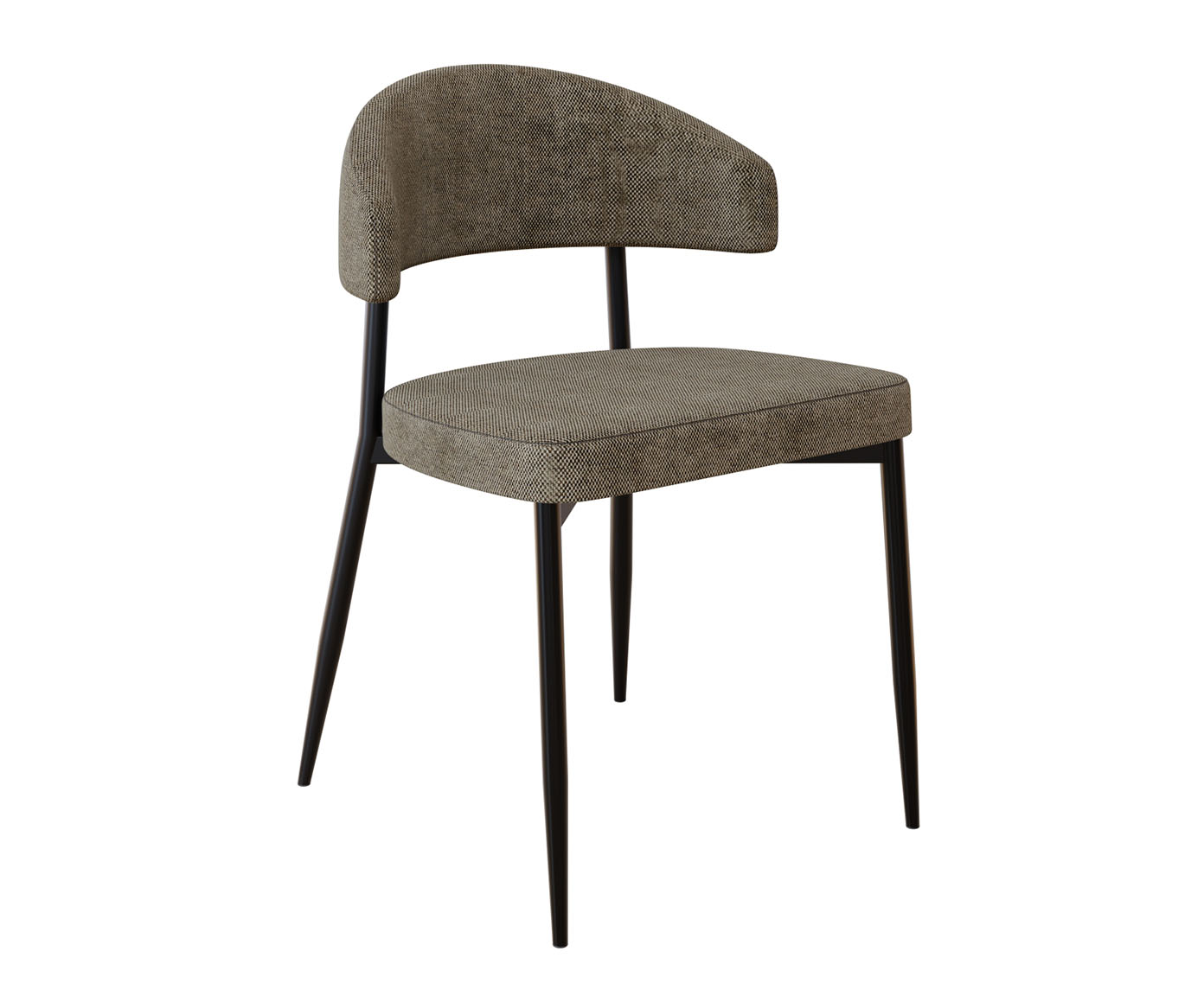 Cadeira Bless Fixa Lautrec Marrom e Preto Fosco - image 1
