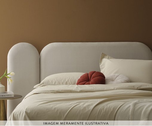 Cabeceira em Boucle Aveludado Arco Embrace OffWhite - image 1