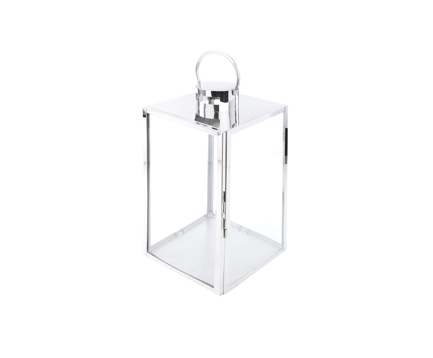 Lanterna para Vela Grande em Metal Prateado - image 1