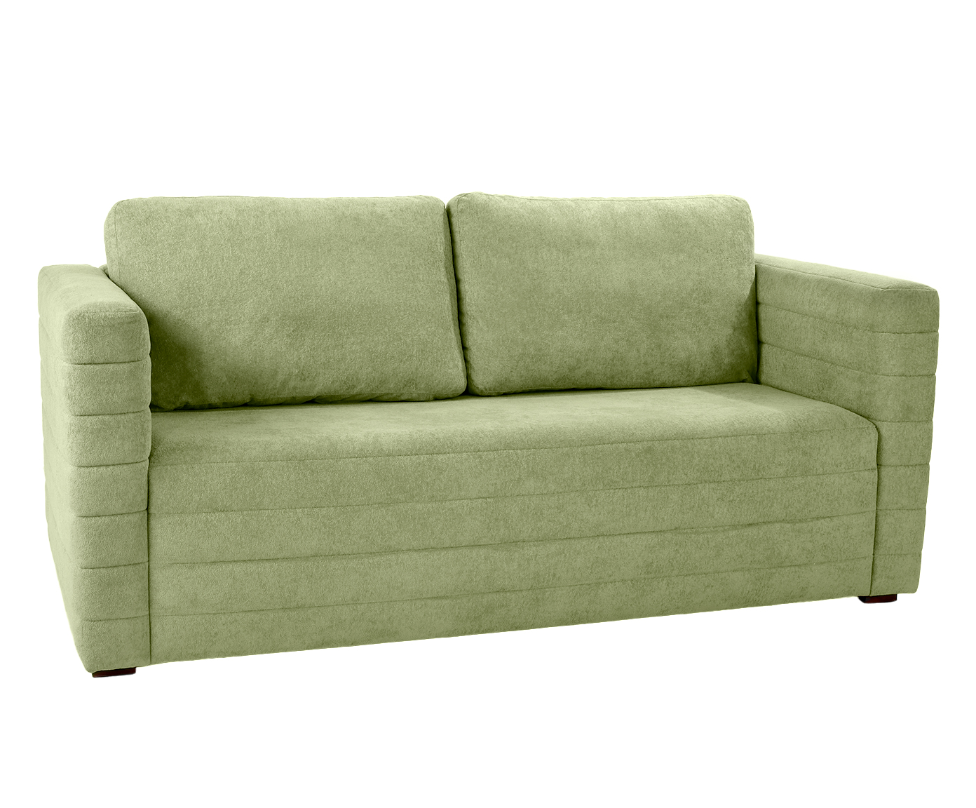 Sof&aacute; Gom em Boucle aveludado - Verde - image 0