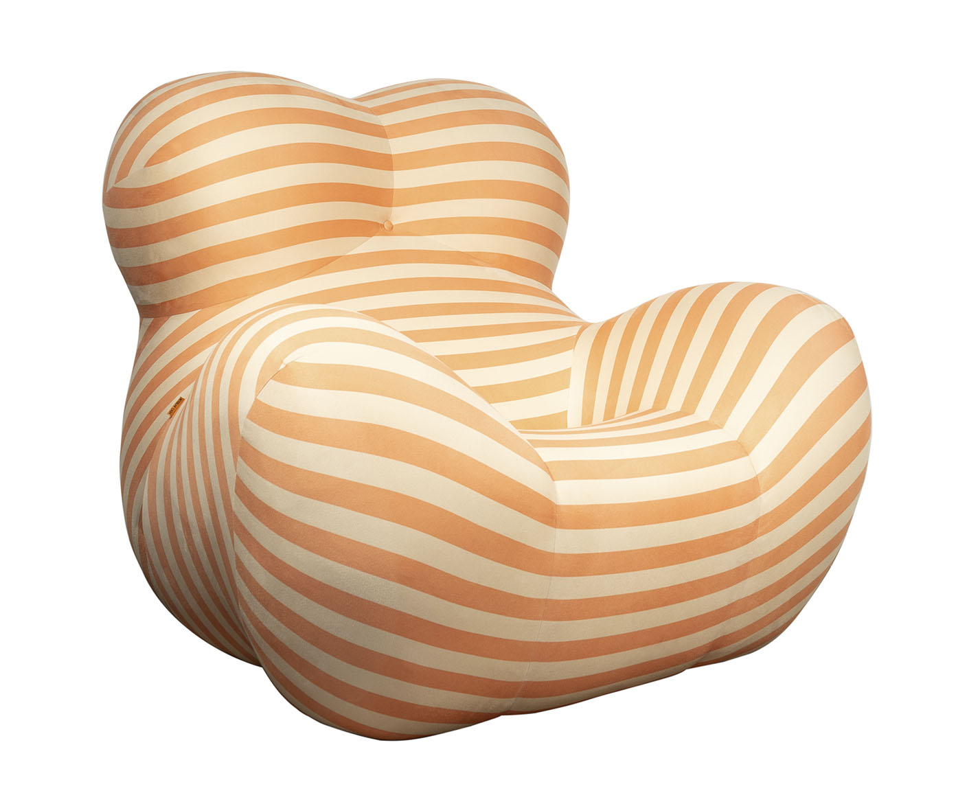 Poltrona com Pufe Femminile - Laranja e Bege - image 1