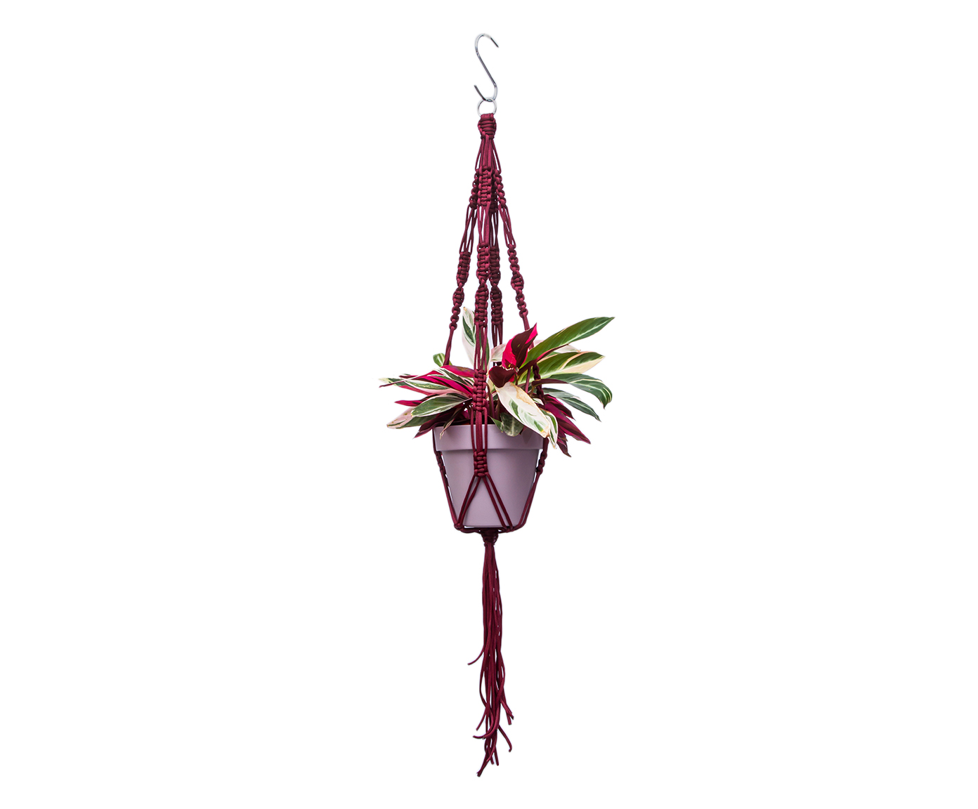Hanger em Macram&ecirc; Dna Marsala - image 0
