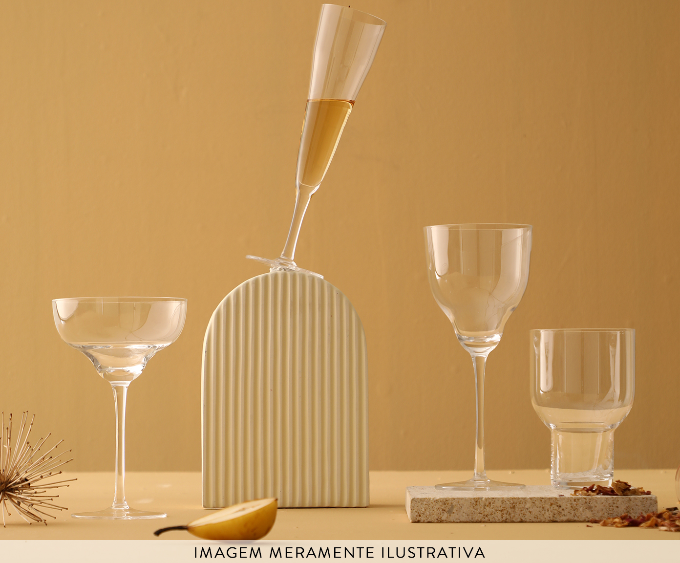 Jogo de Ta&ccedil;as de Champagne &Acirc;mbar image number 3