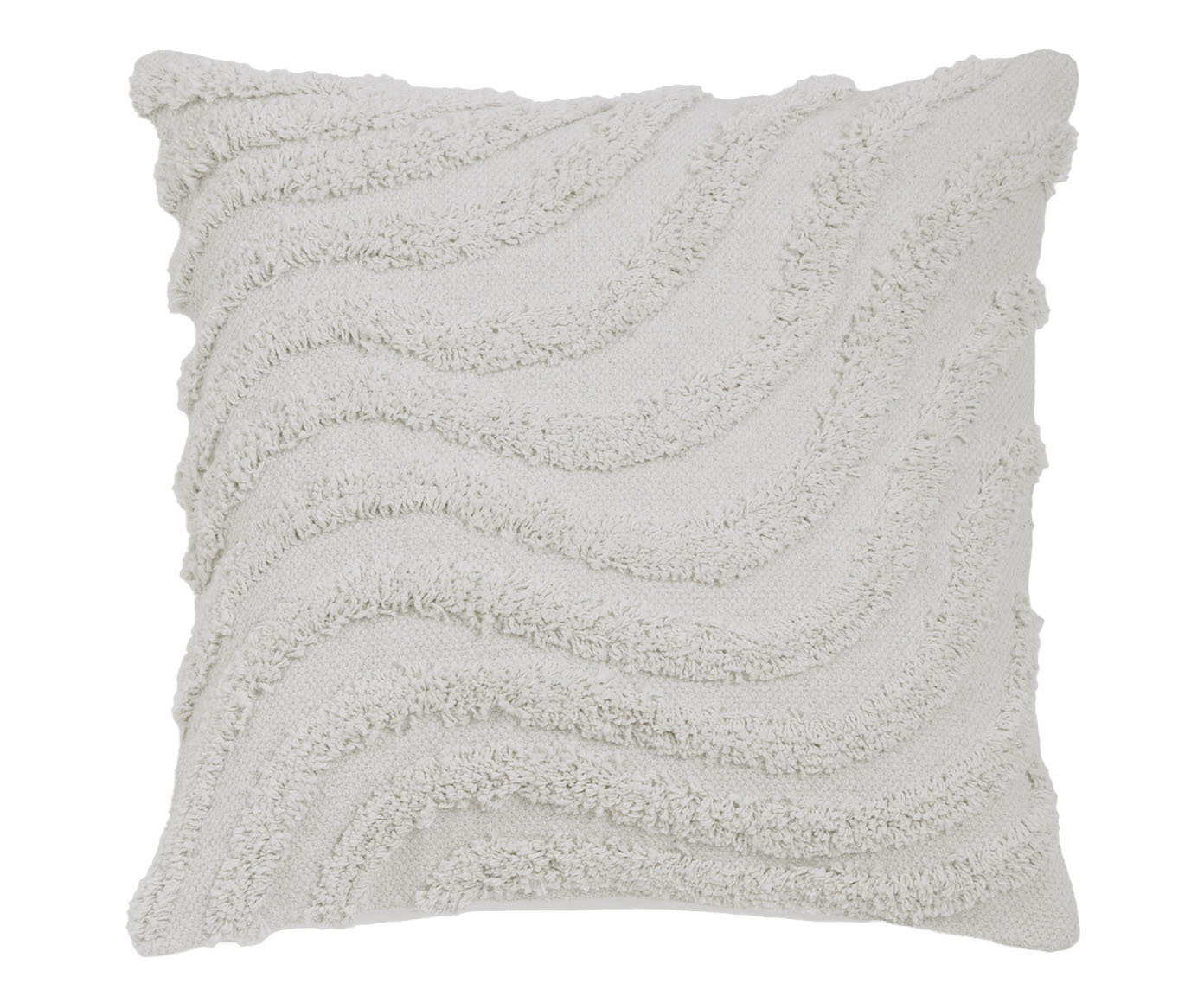 Capa de Almofada Algod&atilde;o Ondas Tufting Off-White - image 0